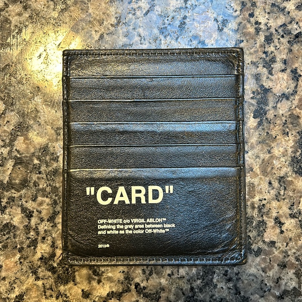 OFF-WHITE Leather card holder